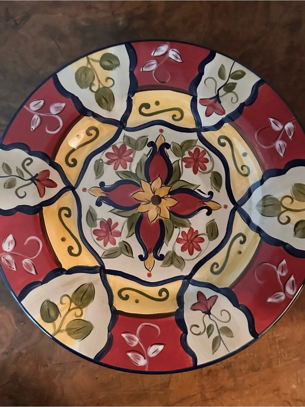 Pier 1 Imports HandPainted Earthenware Plates Vallarta Ceramic Plate Trio